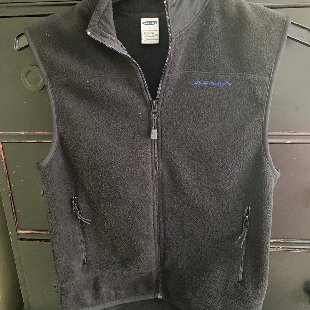 Old Navy polar fleece zip-front vest